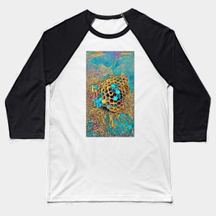 Turquoise Gem and Gold Wasp Nest Baseball T-Shirt